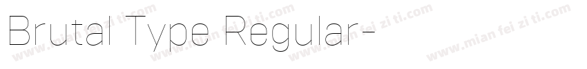 Brutal Type Regular字体转换